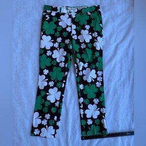 Shamrock Print Pants